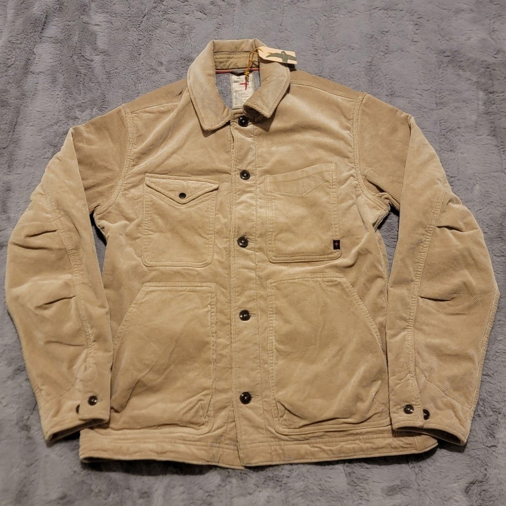 Relwen Pile-Lined Chore Coat Mens Medium Beige Corduroy Workwear Jacket